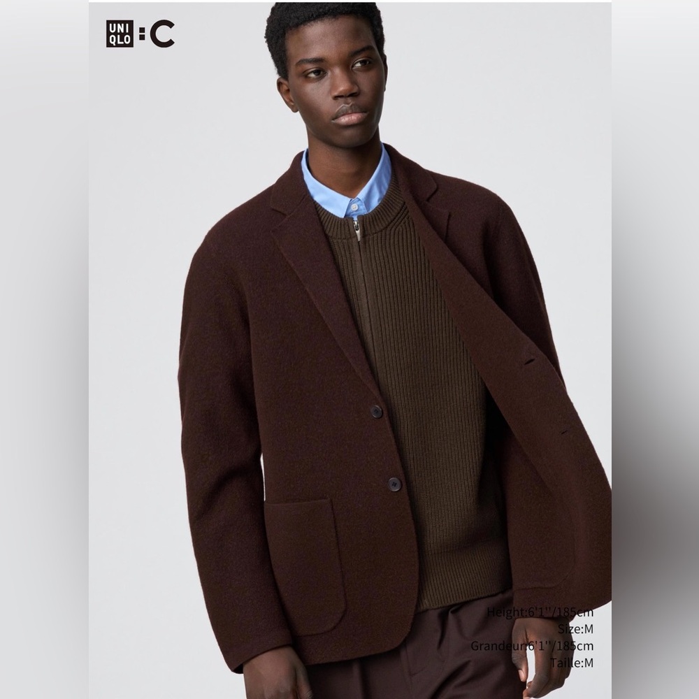 Uniqlo Knitted Jacket/Brown Blazer, S